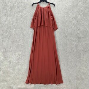 brown dress with floral print Indie and adorned with dainty Belle Blue Costume for Size:US20W velvet detail